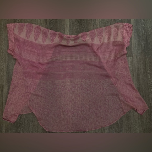 Boutique made pink cover up top - Picture 4 of 4